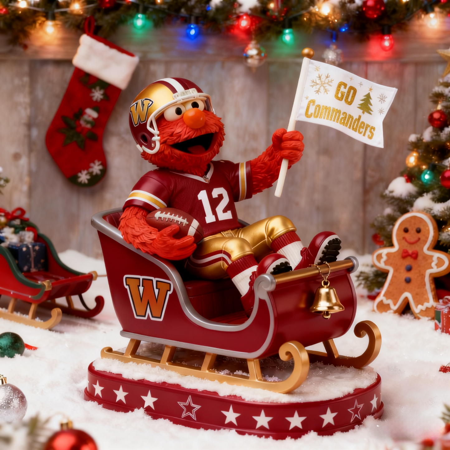 Sesame Street Elmo Holiday Sleigh Collectible Statues