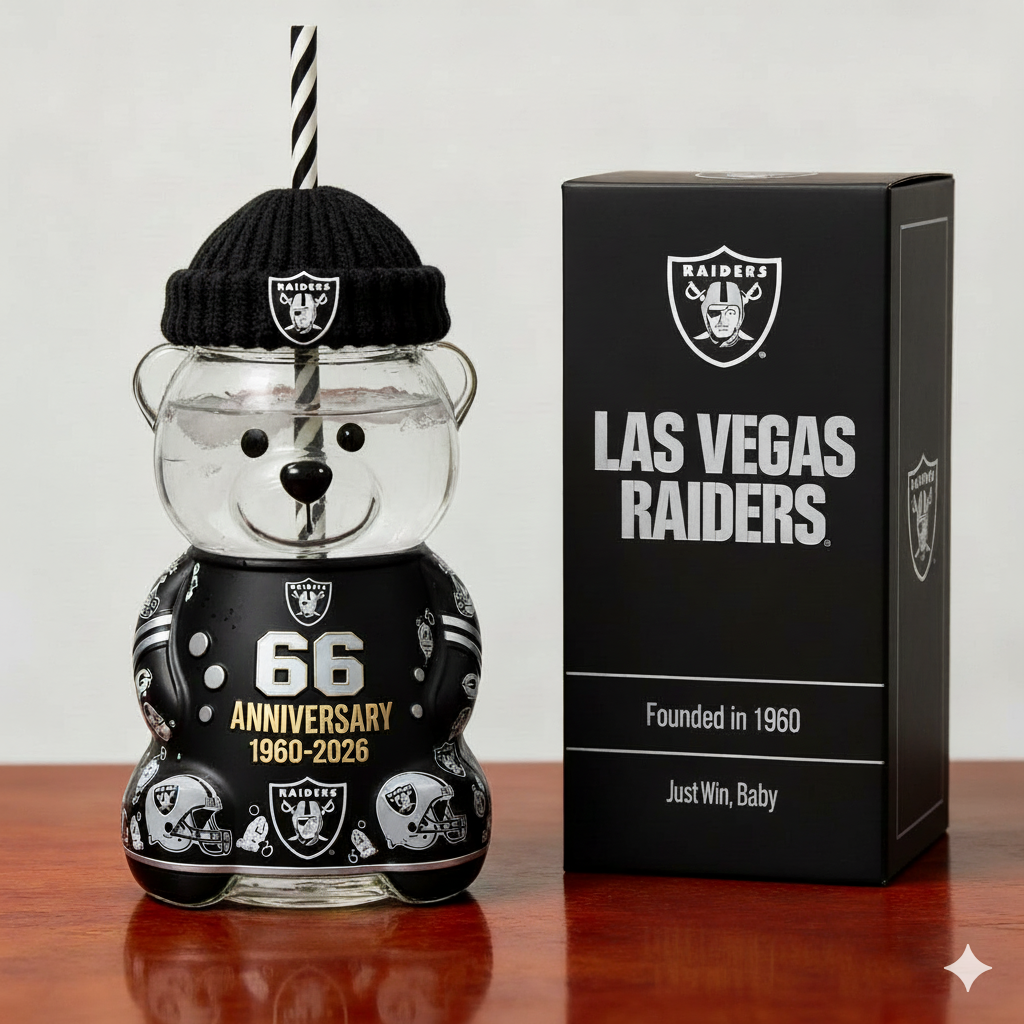 Las Vegas Raiders Anniversary Bear Cup