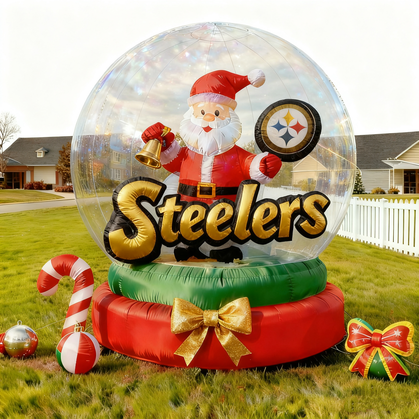 Christmas Inflatable Santa Claus Snowglobe Decoration
