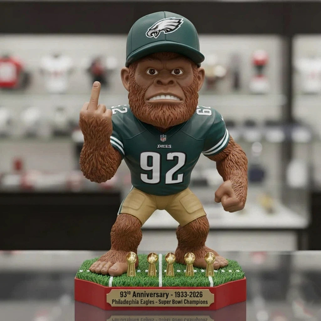 Philadelphia Eagles 93rd Anniversary Champion Figurine –Funny Bigfoot Figurine (1933–2026)