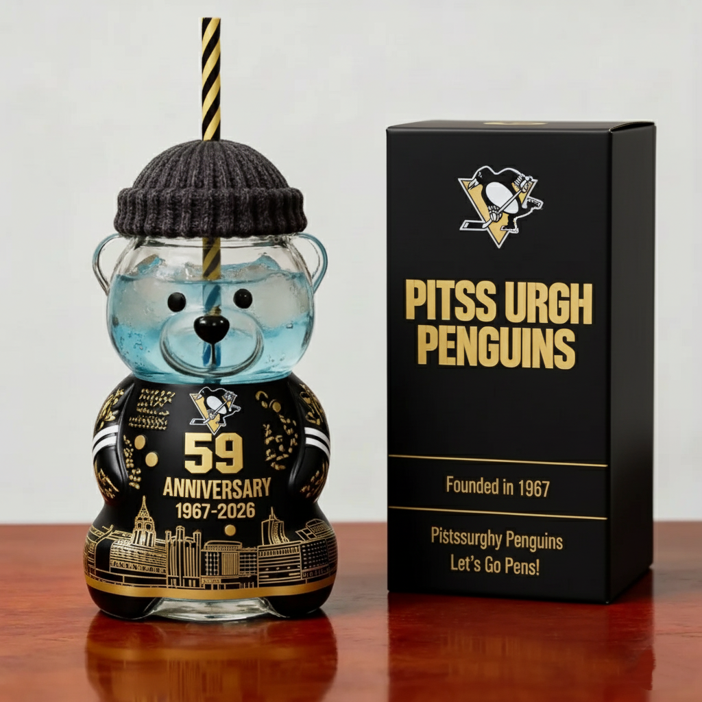Pittsburgh Penguins 59th Anniversary Bear Bottle – Limited Edition (1967–2026)