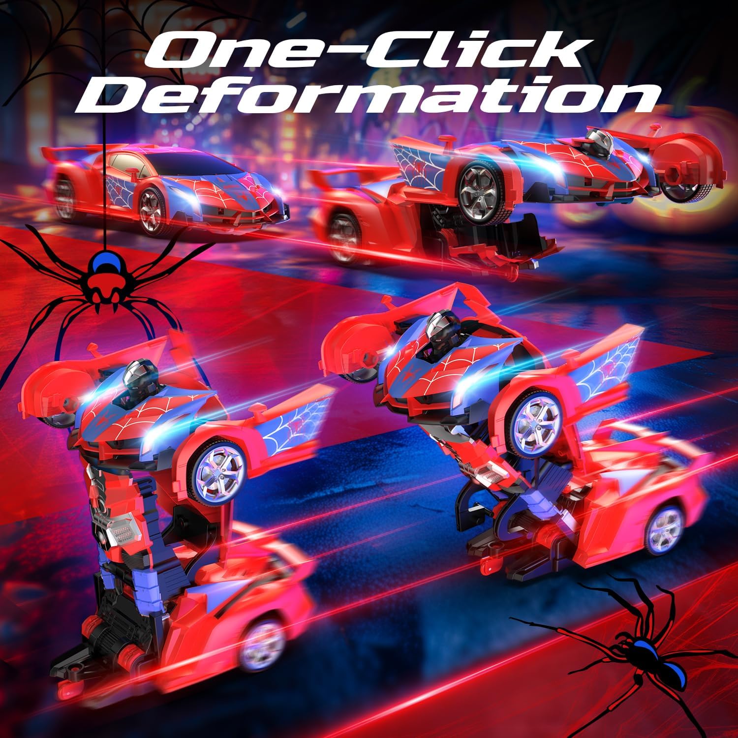 🎄🎁 2026 Christmas Surprise Gift-70% OFF: ✨RC Cars,2.4Ghz Remote Control 1:18 Scale Robot Deformation 360° Rotation Rechargeable Batteries Included🚗