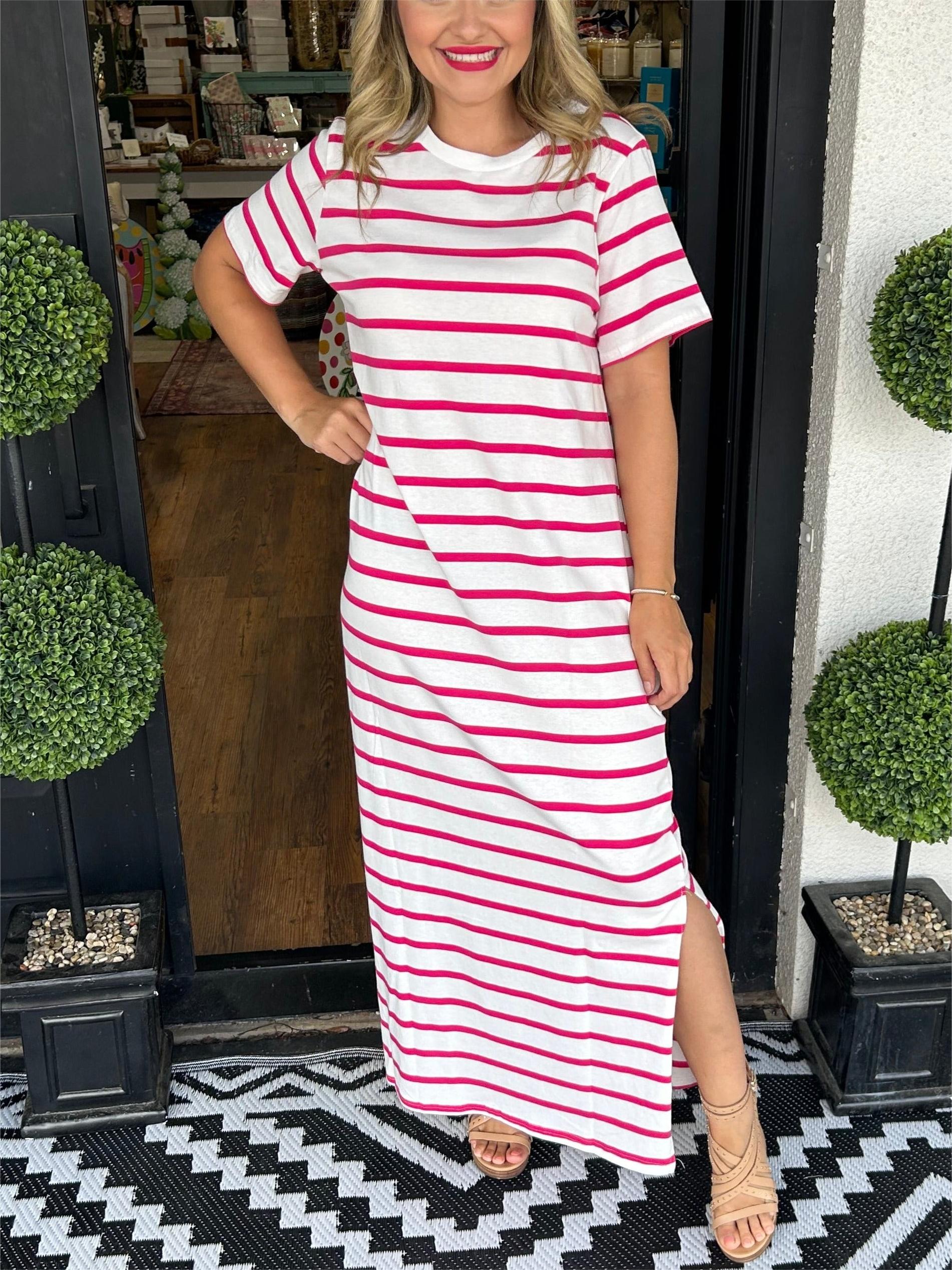 ?Women's Summer Striped T-Shirt Dress (Buy 2 Free Shipping)