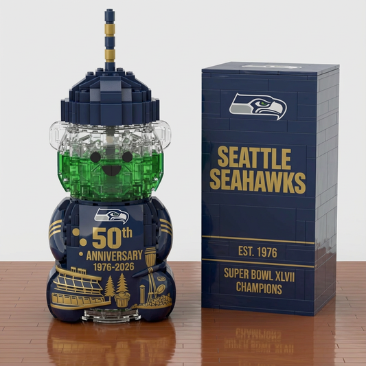 Seattle Seahawks 50th Anniversary 3D Brick Bear Collectible