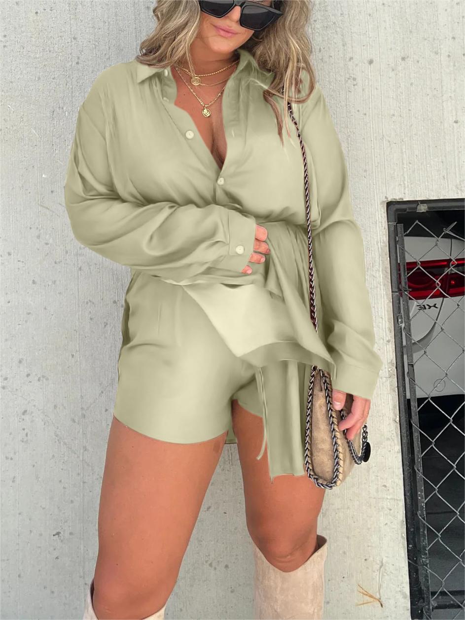 ??2024 Satin Covered Nights Romper Dress Set (Buy 2 Free Shipping)