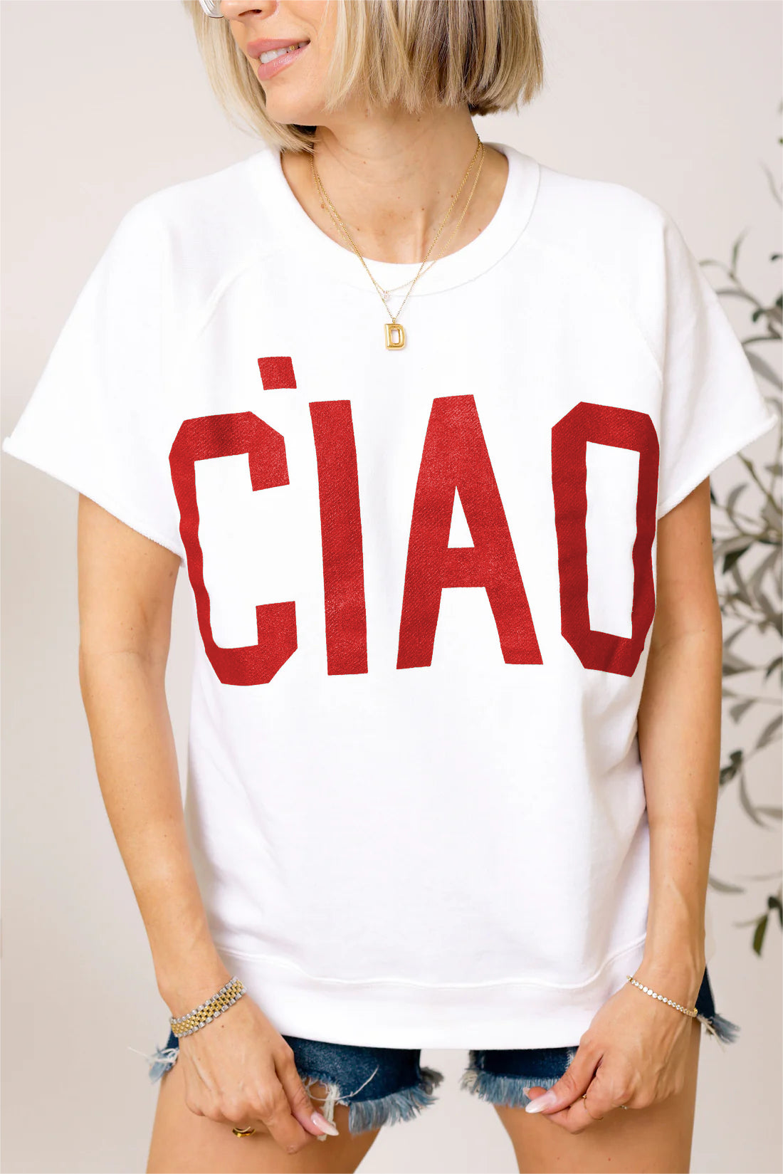 2024 Summer-Ciao French Terry Graphic Tee(🔥40%OFF TODAY)