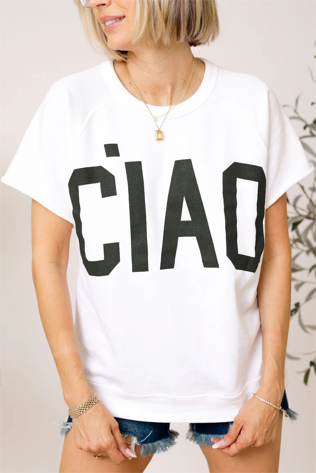 2024 Summer-Ciao French Terry Graphic Tee(🔥40%OFF TODAY)
