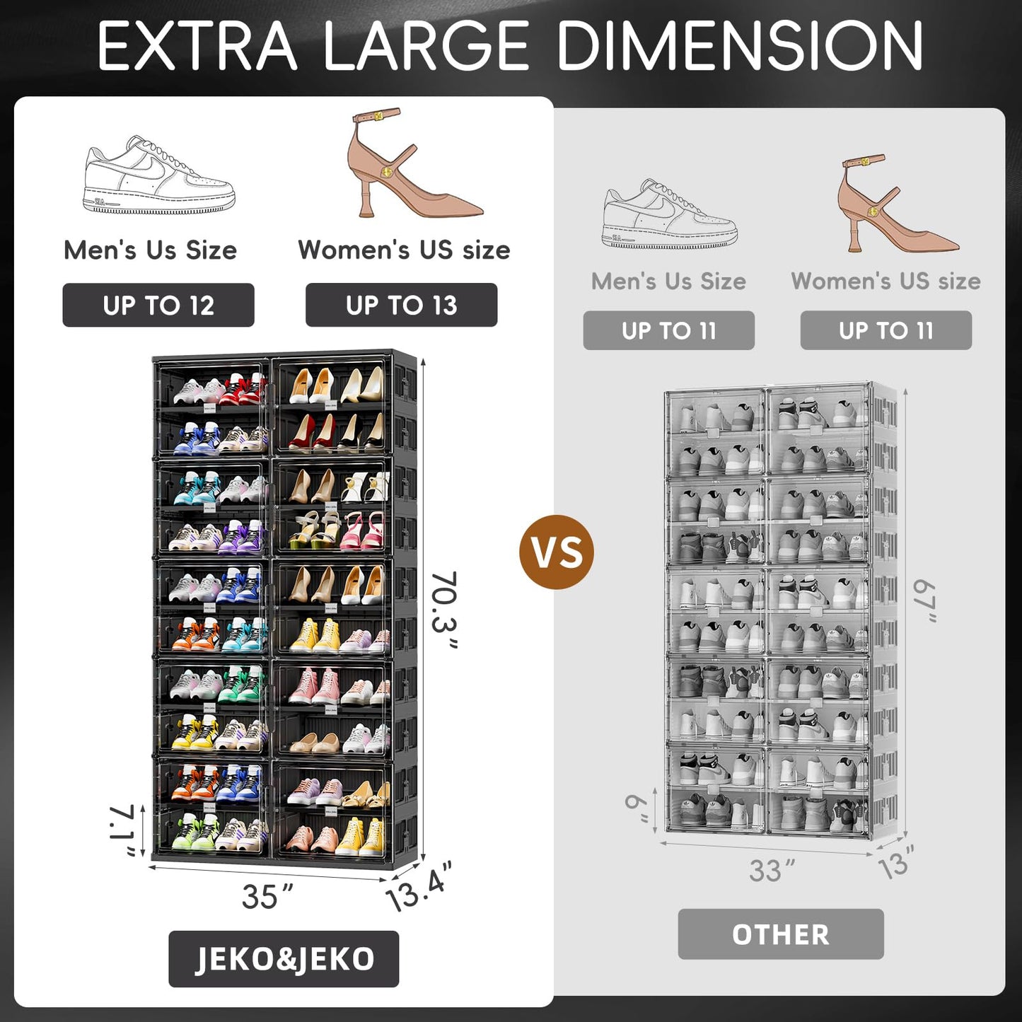 💥Clearance Sale💥Foldable Shoe Rack Shoe Box for Closet Entryway