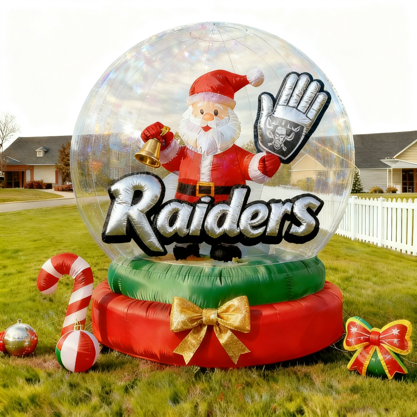 Christmas Inflatable Santa Claus Snowglobe Decoration