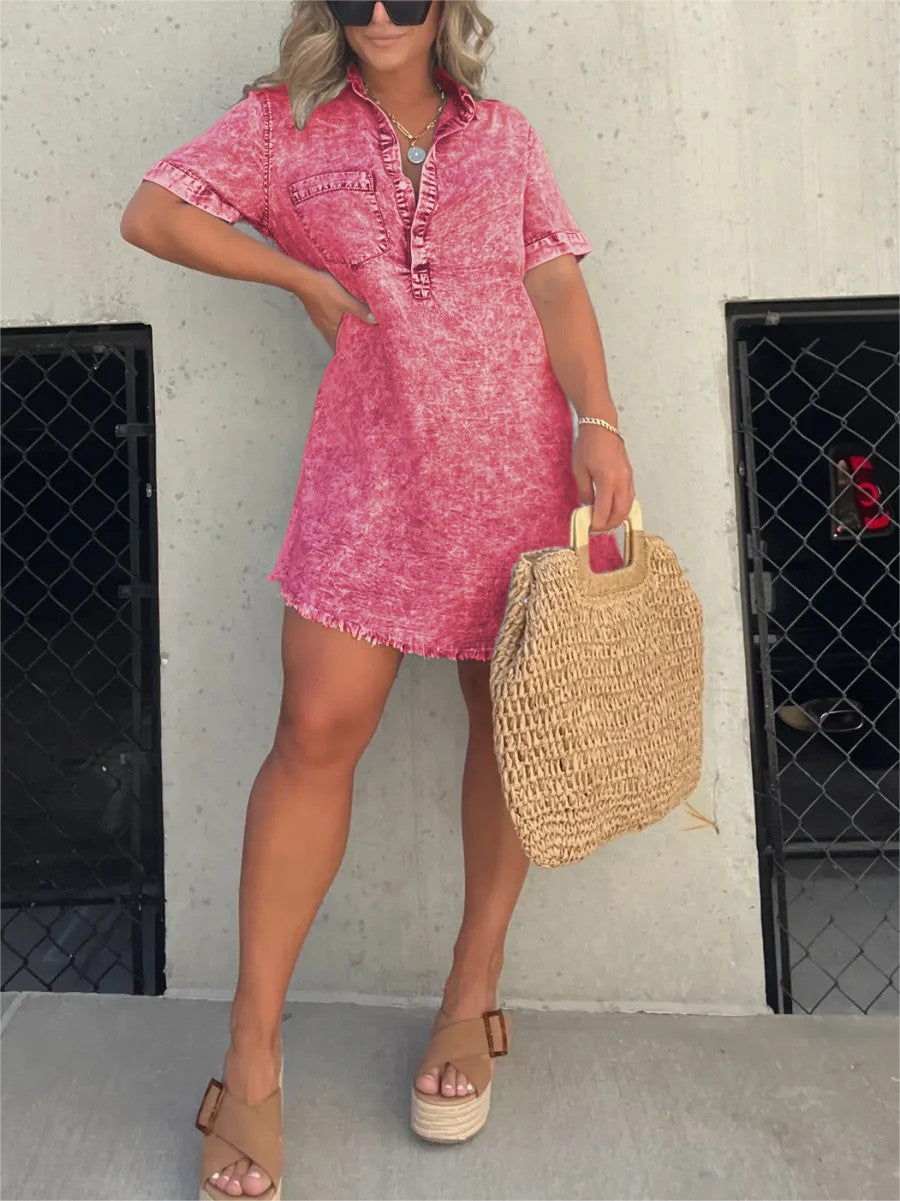 ✨Women's Washed Shirt Dress (Buy 2 Free Shipping)