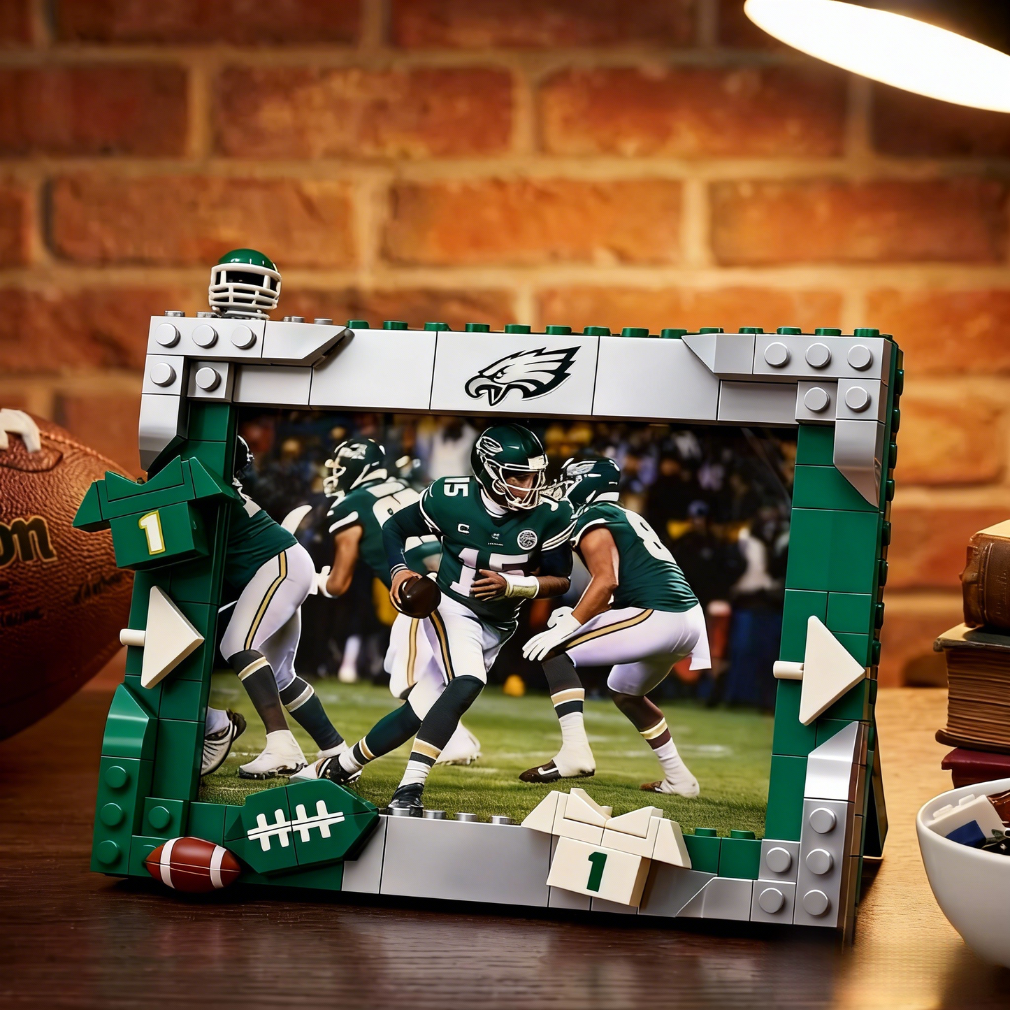 Football Team Spirit DIY Building Block Photo Frame