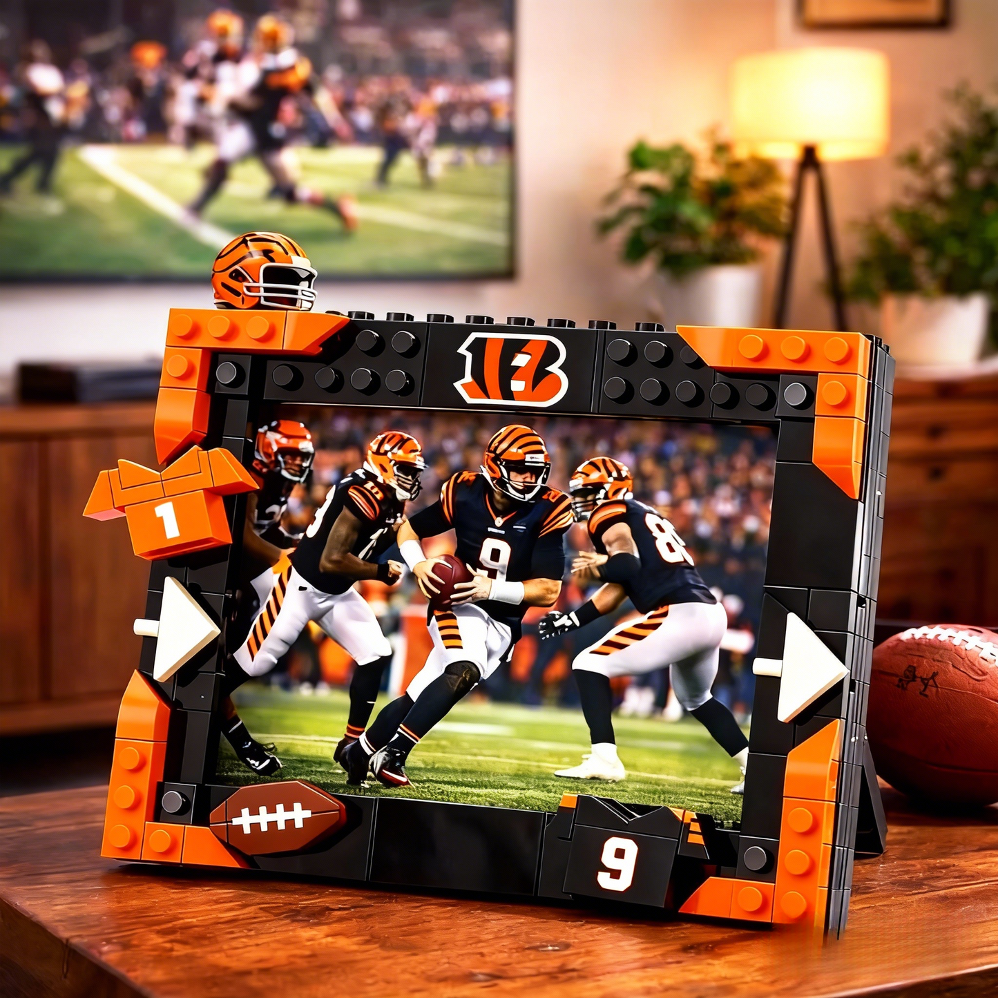 Football Team Spirit DIY Building Block Photo Frame