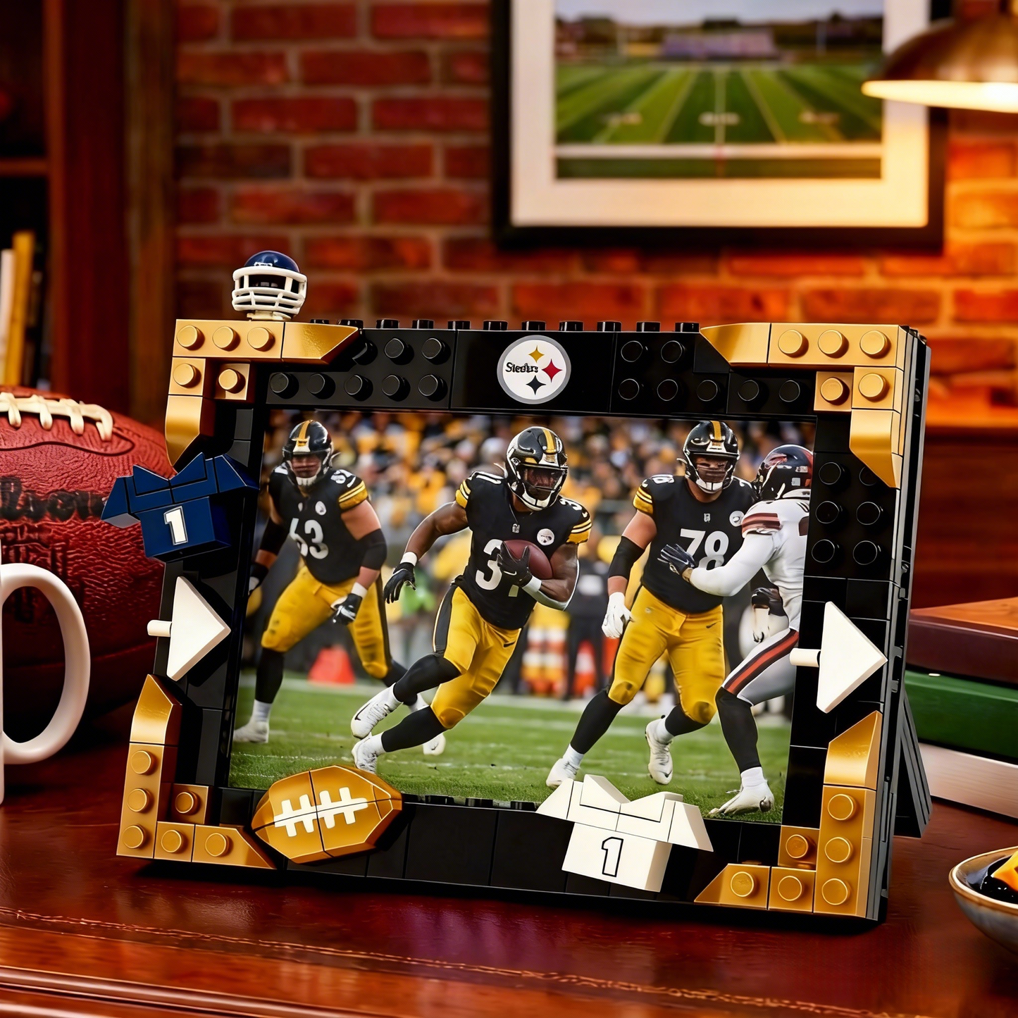 Football Team Spirit DIY Building Block Photo Frame