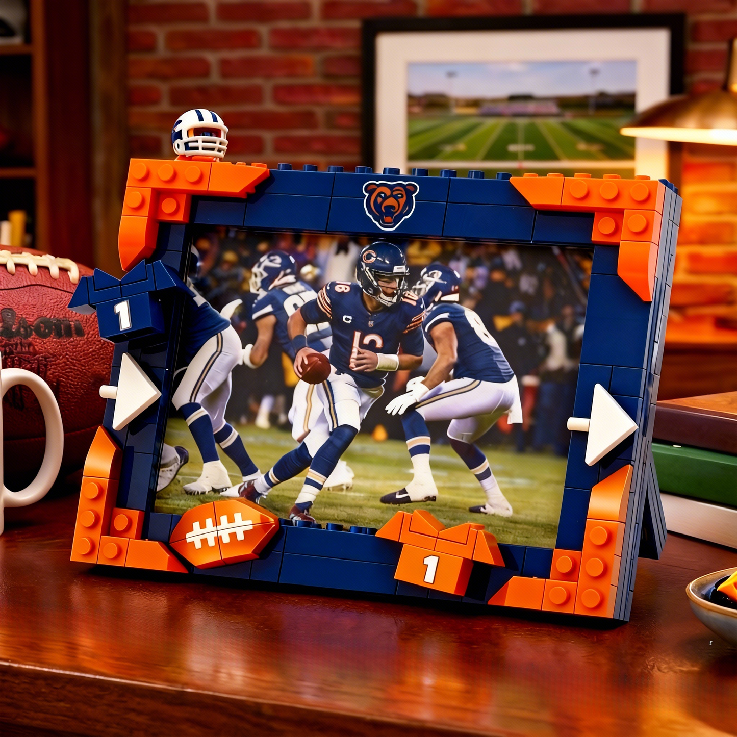 Football Team Spirit DIY Building Block Photo Frame