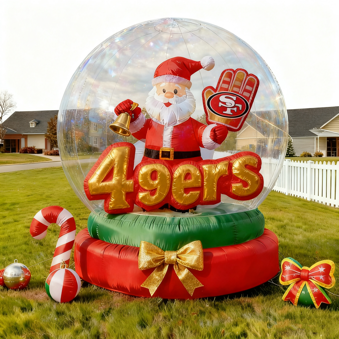 Christmas Inflatable Santa Claus Snowglobe Decoration