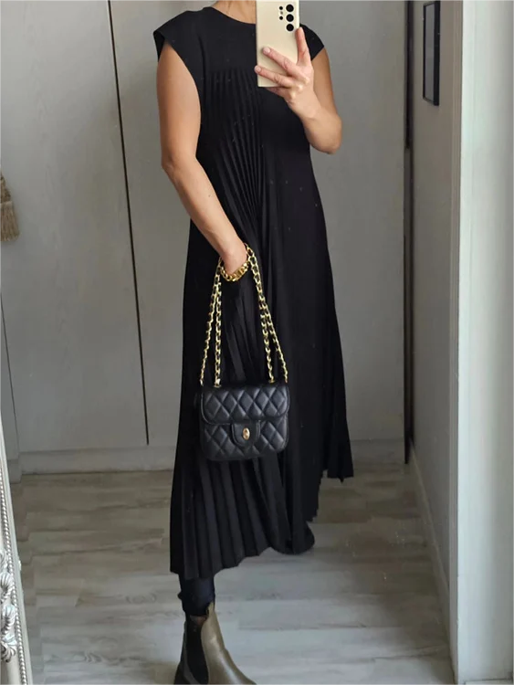 Women's Pleated Simple Elegant Dress✨Buy 2 Free Shipping