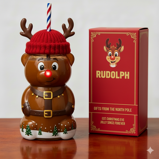 Rudolph the Reindeer Anniversary Bear Drinkware