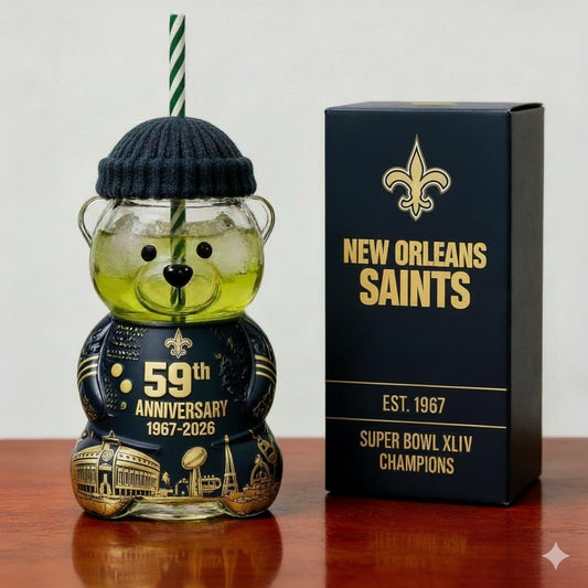 New Orleans Saints Anniversary Bear Drinkware