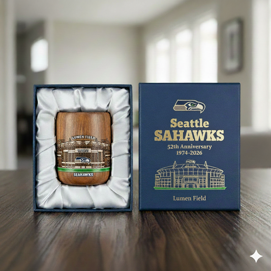 Seattle Seahawks Anniversary Wooden Cup