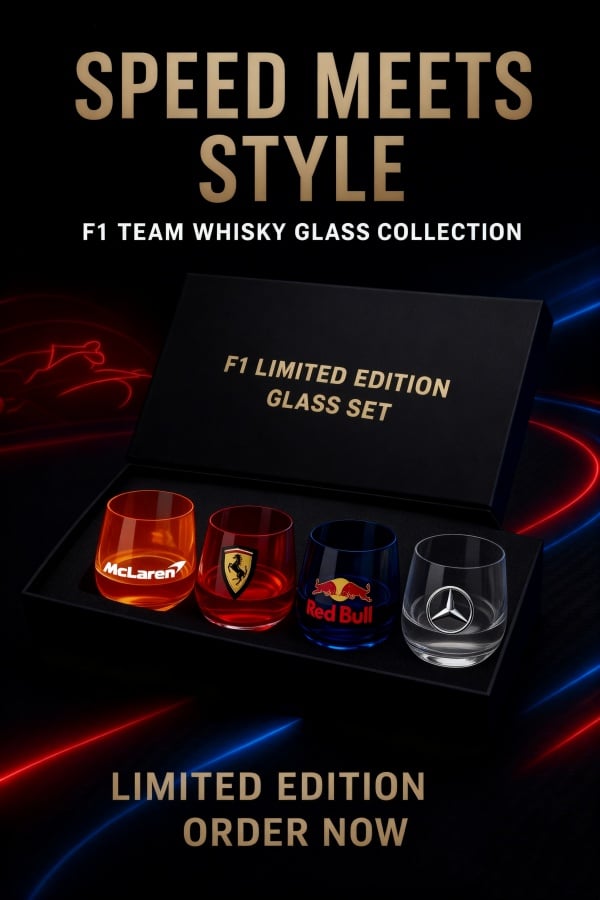 🏁 F1 Team Whisky Glass Collection 🥃