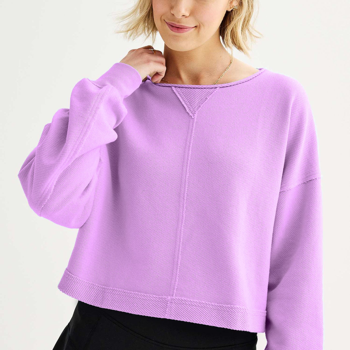 Cropped Athleisure Sweatshirt Set?Buy 2 Free Shipping