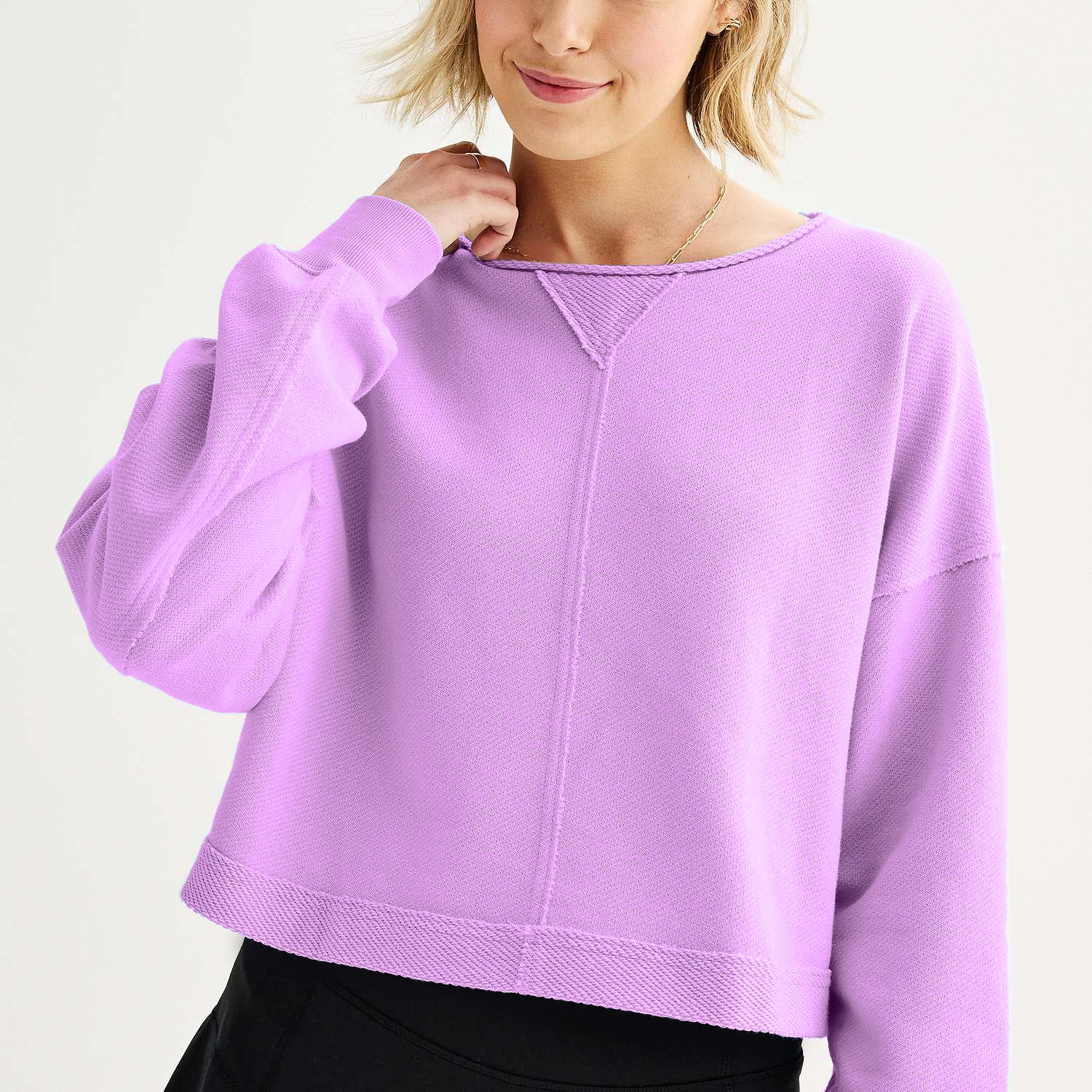 Cropped Athleisure Sweatshirt Set?Buy 2 Free Shipping