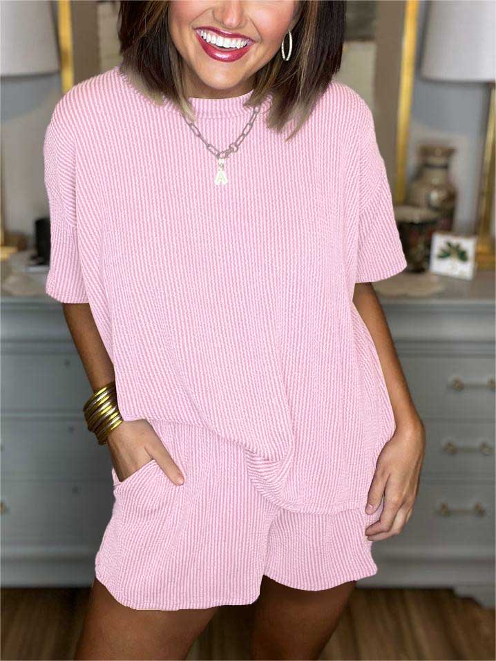 Ribbed Top and Shorts Set ??Buy 2 Free Shipping