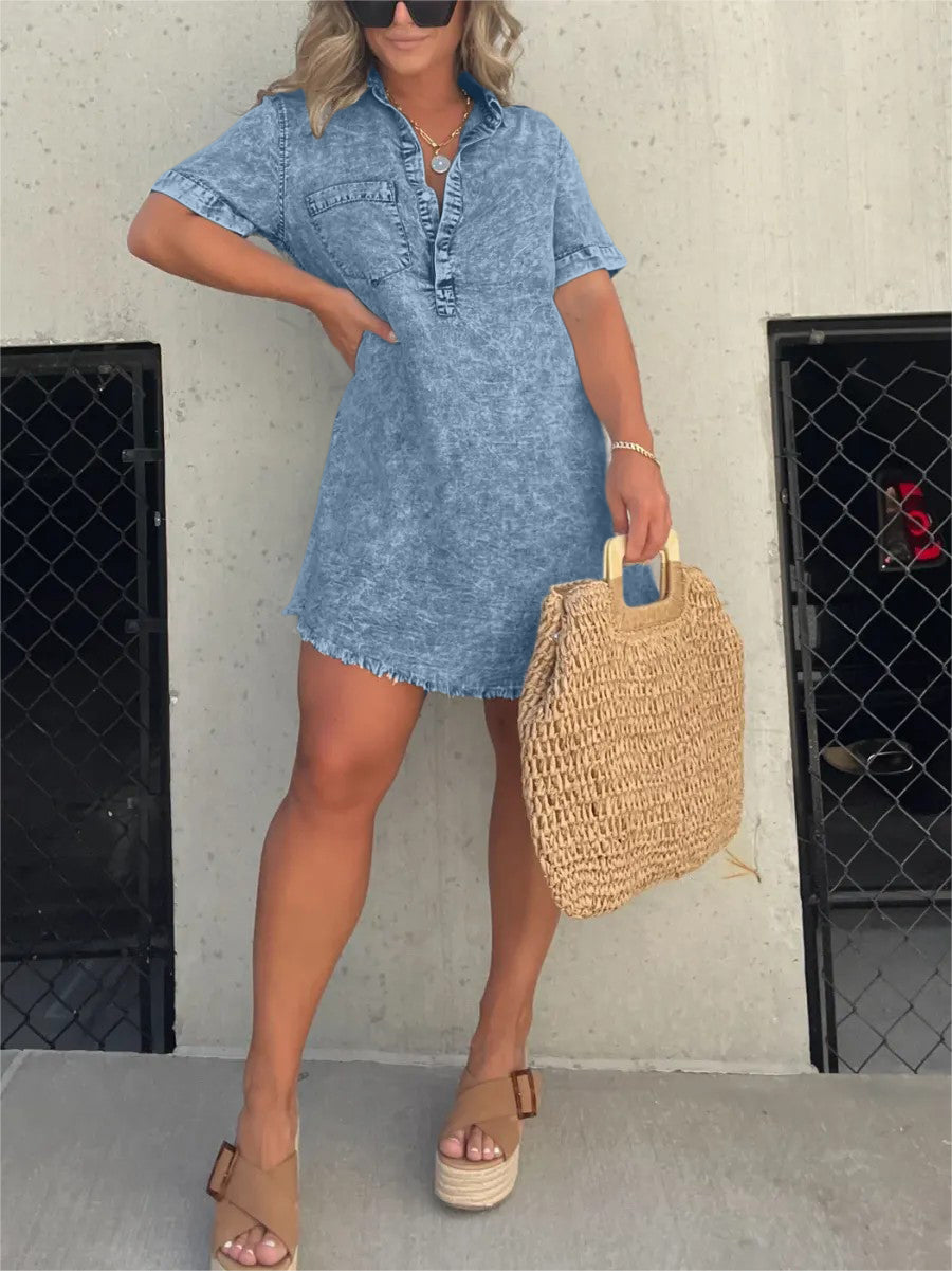 ✨Women's Washed Shirt Dress (Buy 2 Free Shipping)