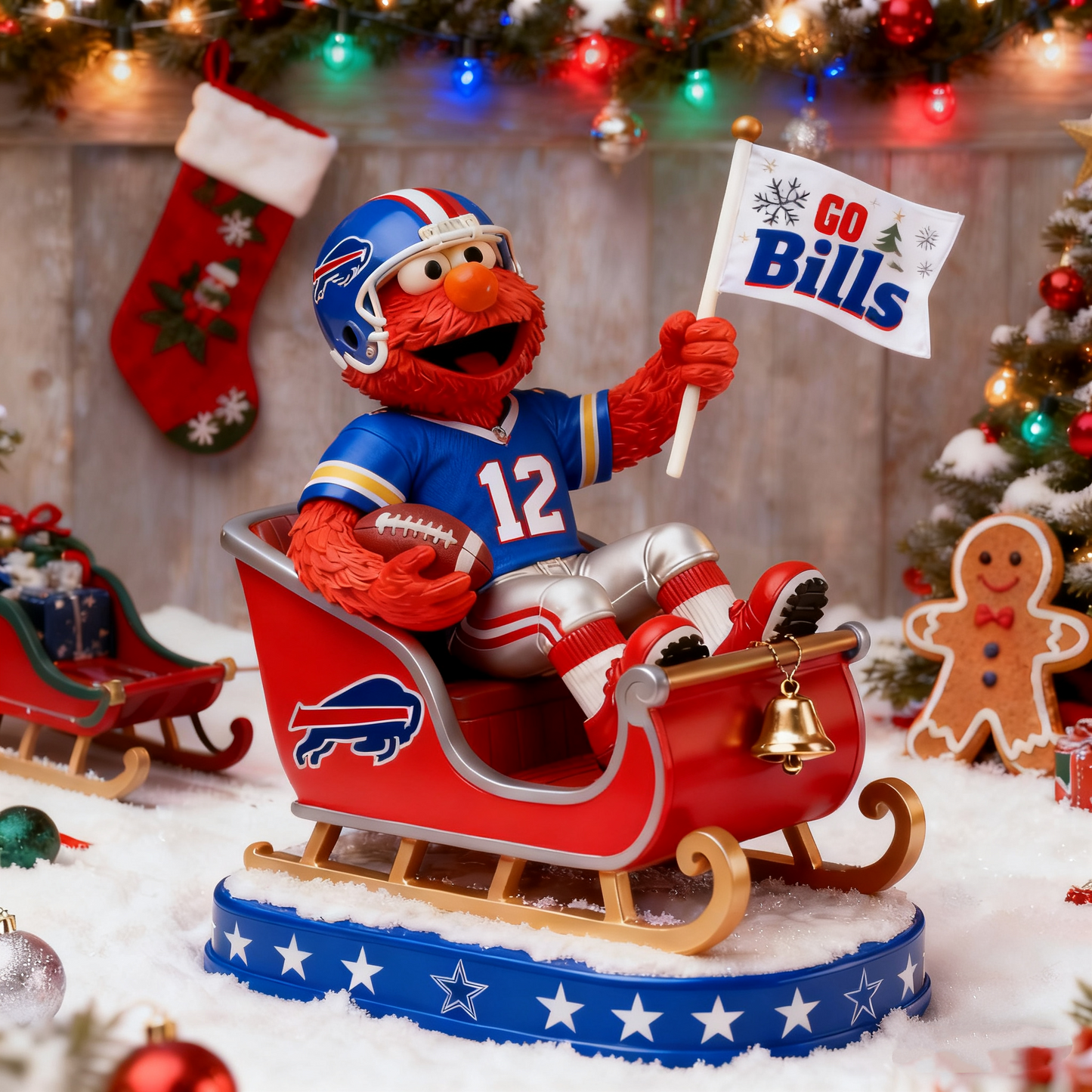 Sesame Street Elmo Holiday Sleigh Collectible Statues
