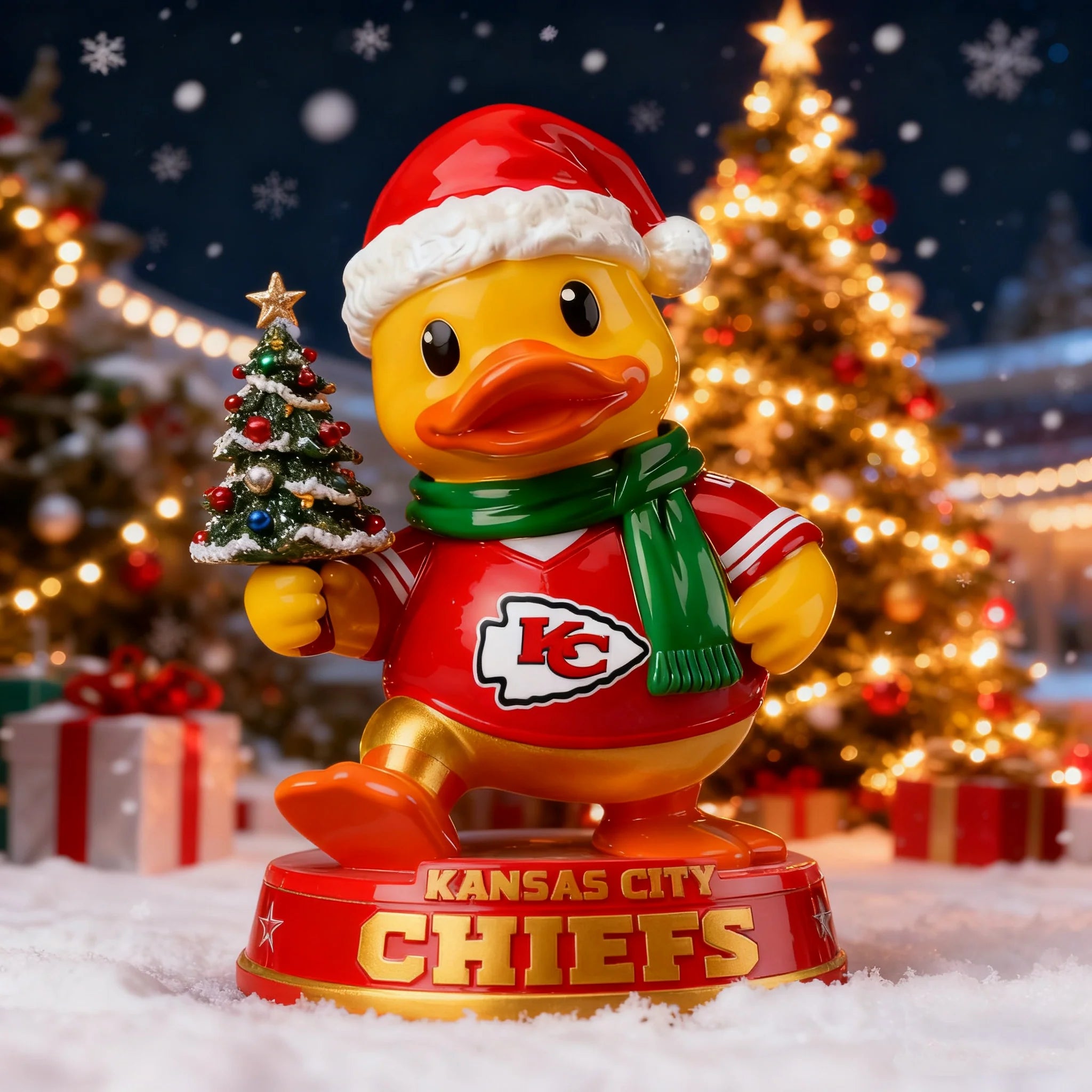 🎁BUY 2 GET 2 FREE🔥Holiday Sparkle & Cheer Christmas Duck Statue