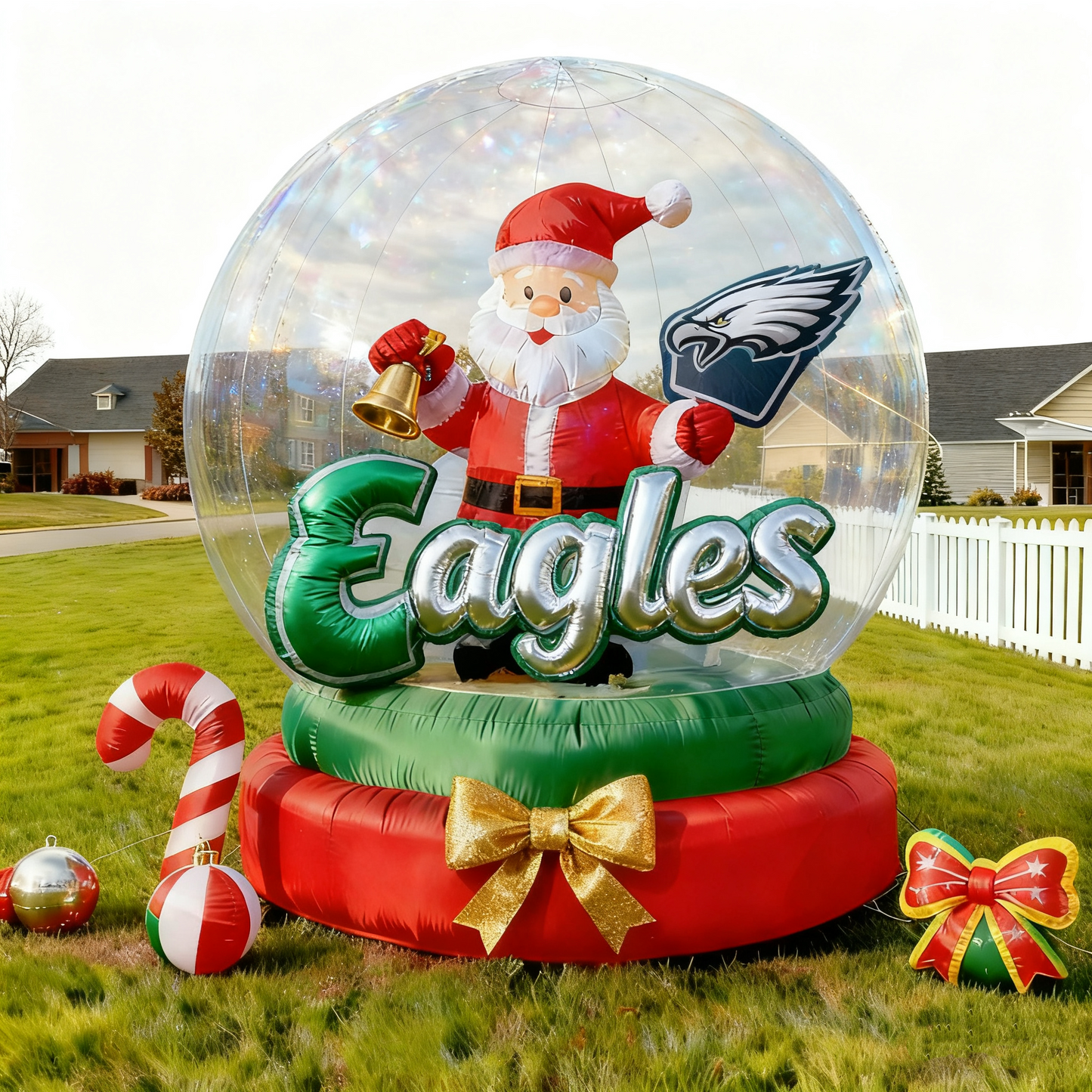 Christmas Inflatable Santa Claus Snowglobe Decoration