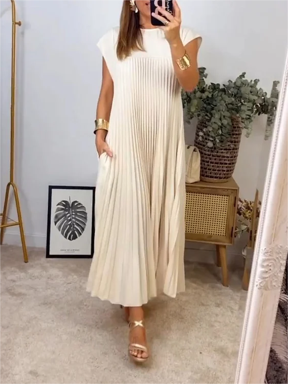 Women's Pleated Simple Elegant Dress✨Buy 2 Free Shipping