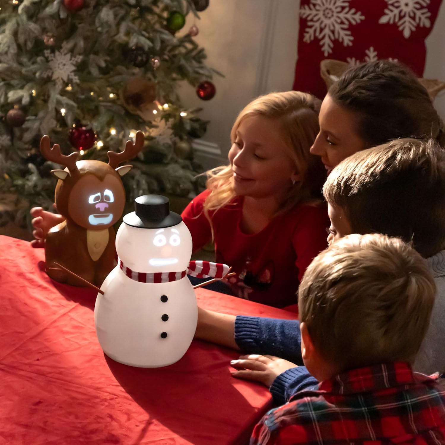 ⛄️Talking Animated  Claus with Snow man Built in Projector & Speaker Plug'n Play🎄