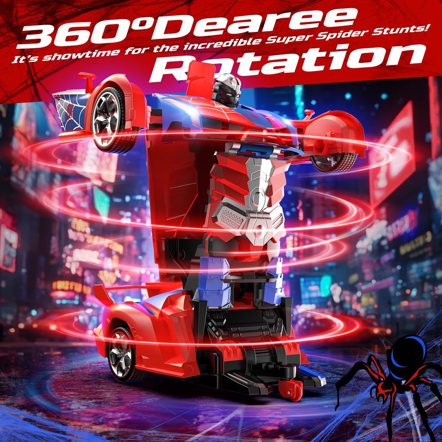 🎄🎁 2026 Christmas Surprise Gift-70% OFF: ✨RC Cars,2.4Ghz Remote Control 1:18 Scale Robot Deformation 360° Rotation Rechargeable Batteries Included🚗