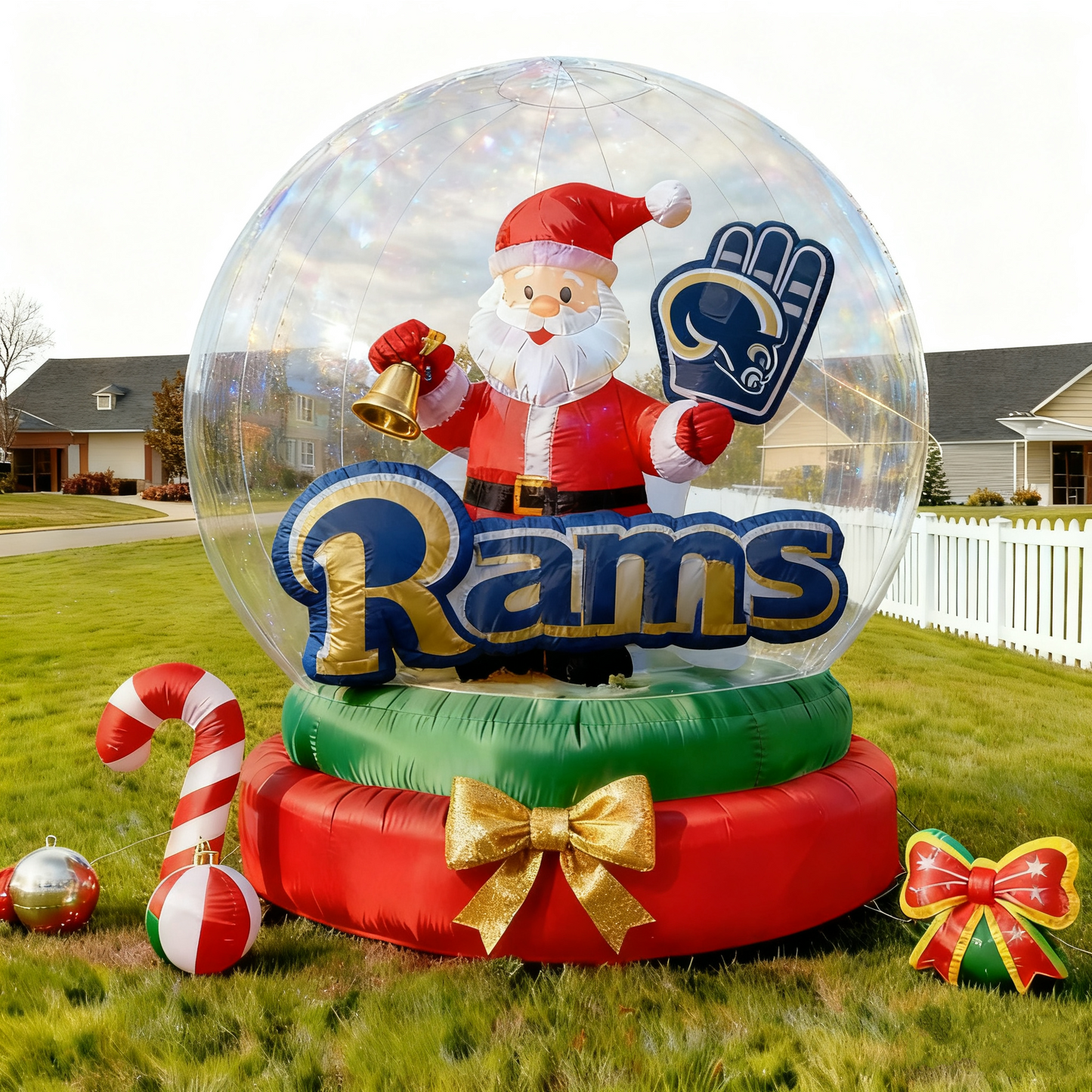 Christmas Inflatable Santa Claus Snowglobe Decoration