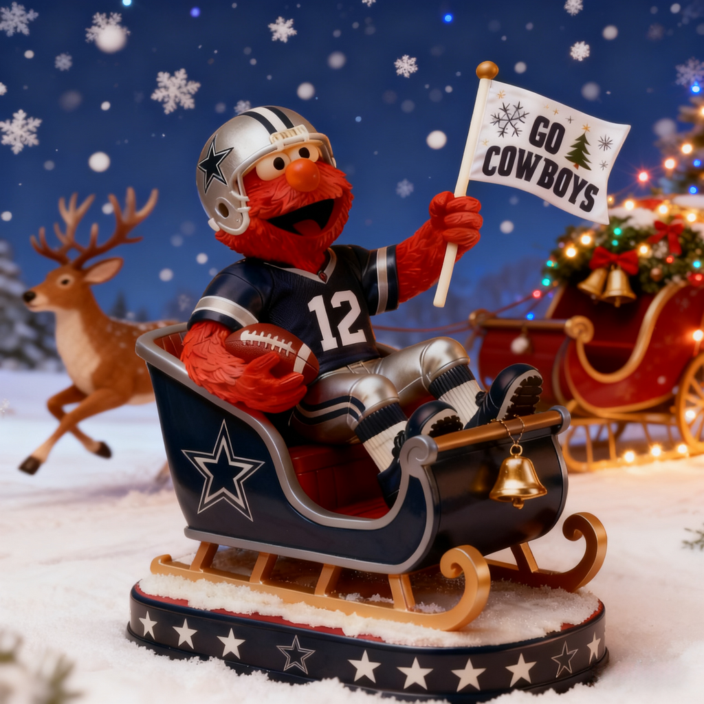 Sesame Street Elmo Holiday Sleigh Collectible Statues