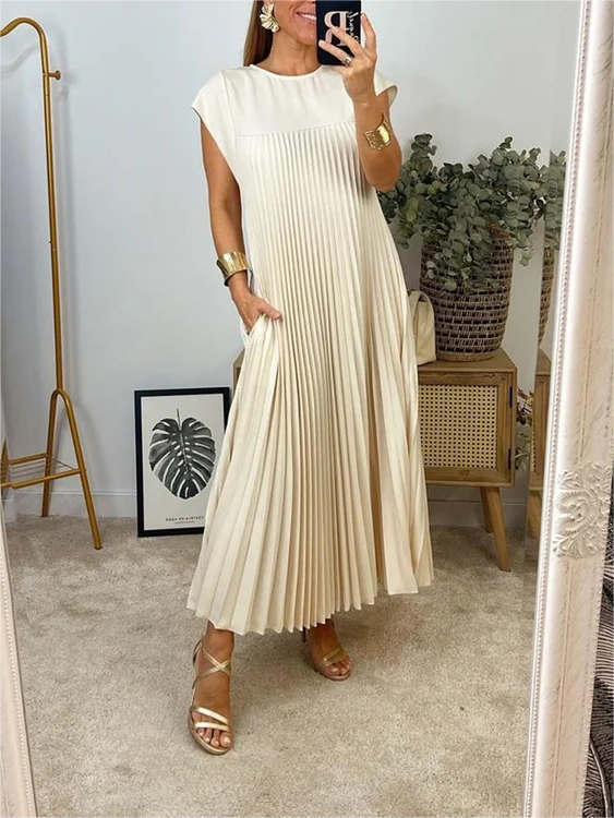 Women's Pleated Simple Elegant Dress✨Buy 2 Free Shipping