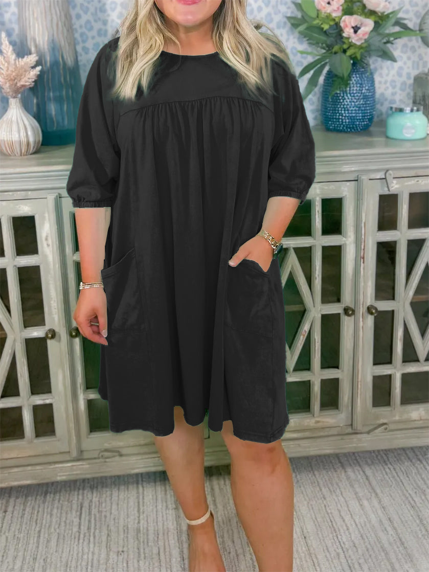 Acid Washed flowy casual dress with large pockets(BUY 2 FREE SHIPPING)
