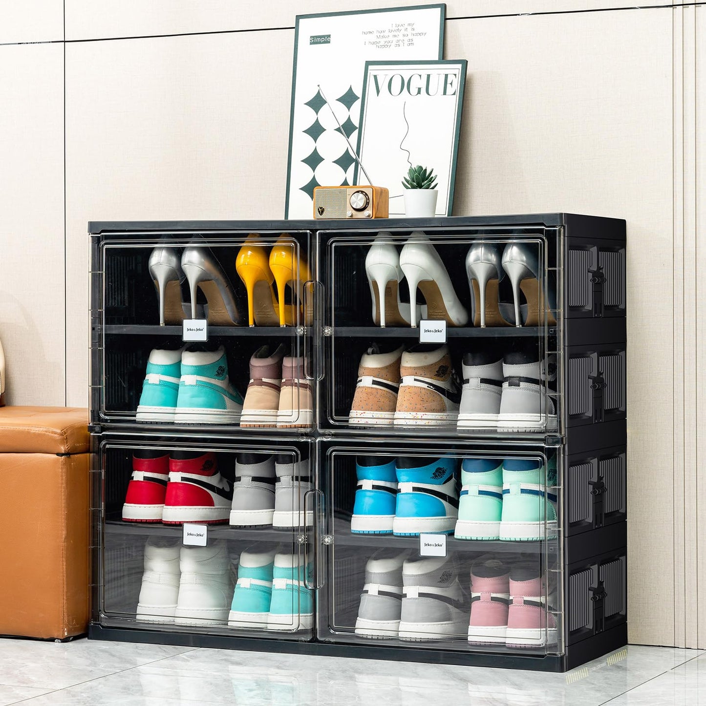 💥Clearance Sale💥Foldable Shoe Rack Shoe Box for Closet Entryway