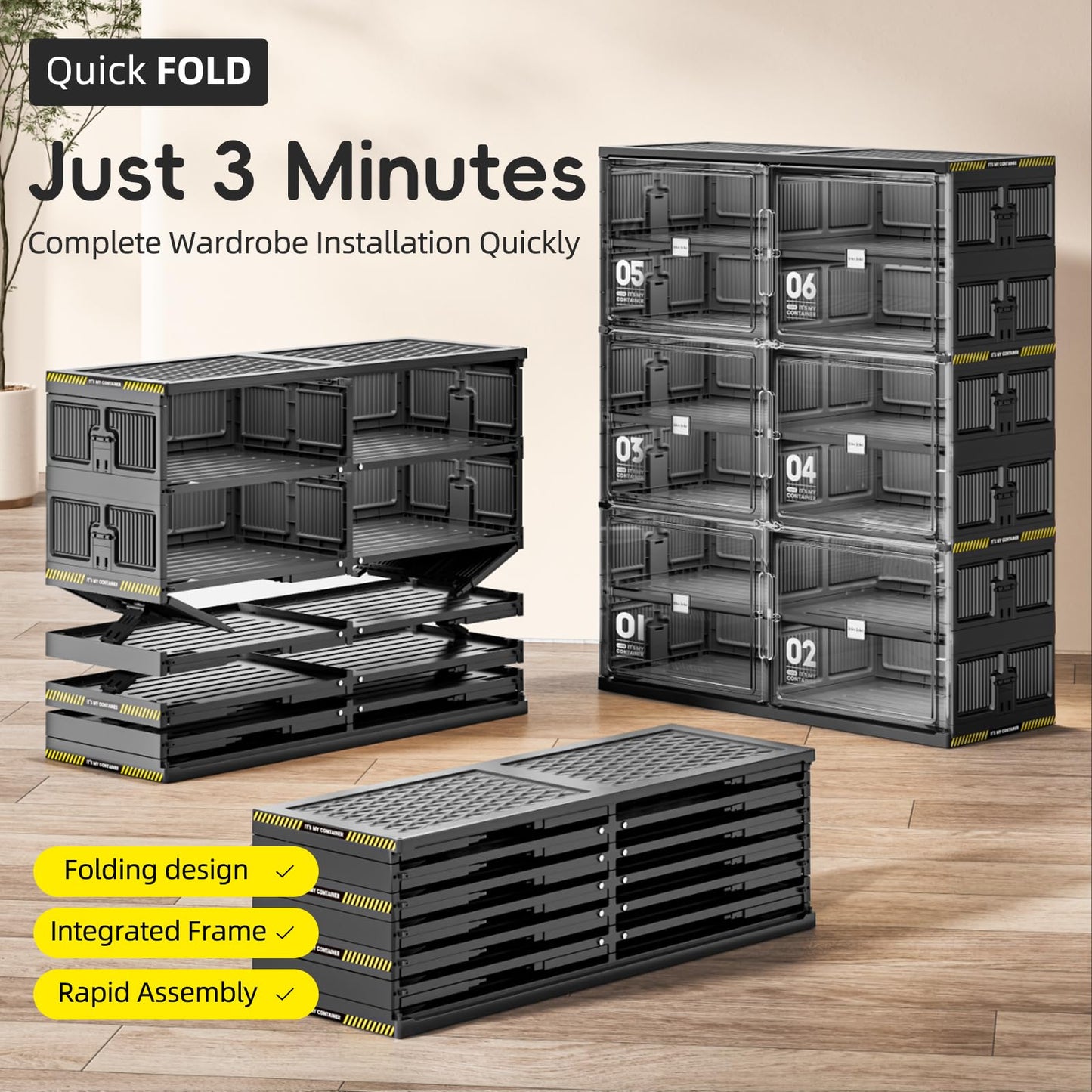 💥Clearance Sale💥Foldable Shoe Rack Shoe Box for Closet Entryway
