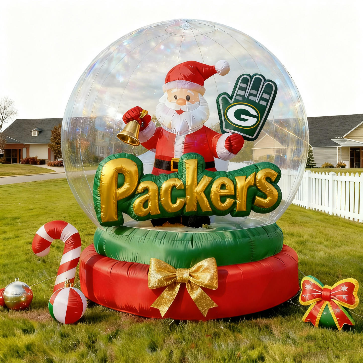 Christmas Inflatable Santa Claus Snowglobe Decoration