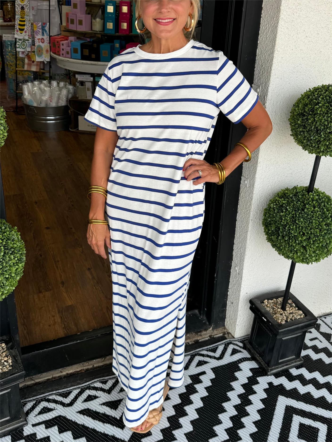 ?Women's Summer Striped T-Shirt Dress (Buy 2 Free Shipping)