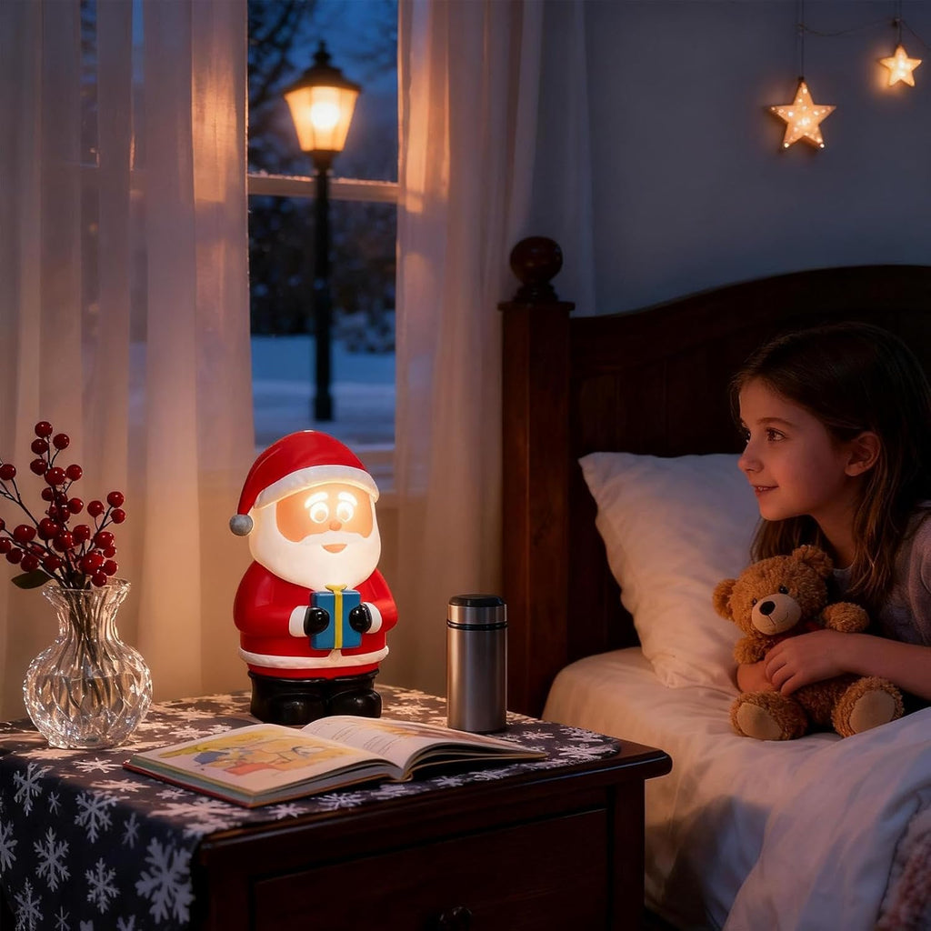 ⛄️Talking Animated  Claus with Snow man Built in Projector & Speaker Plug'n Play🎄