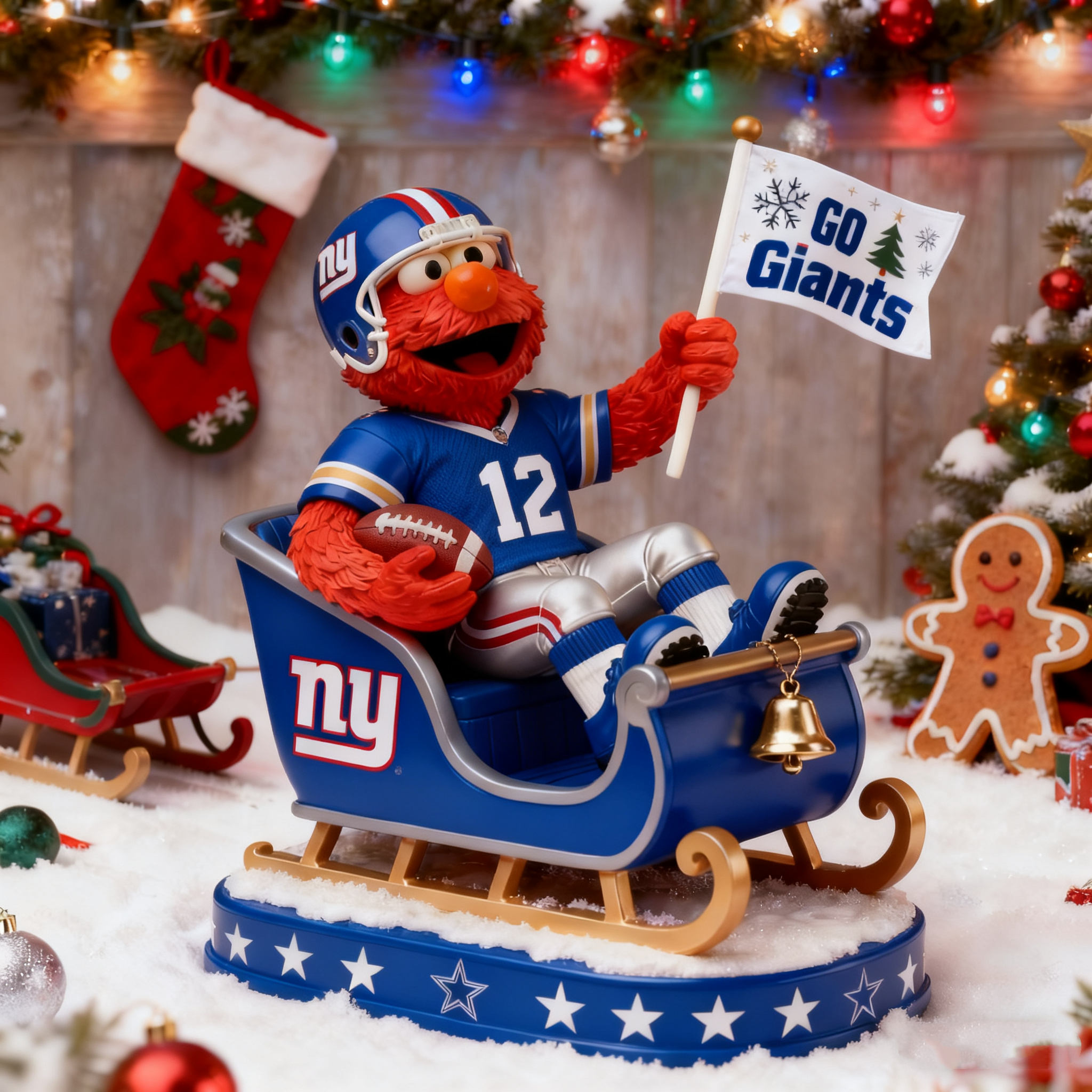 Sesame Street Elmo Holiday Sleigh Collectible Statues