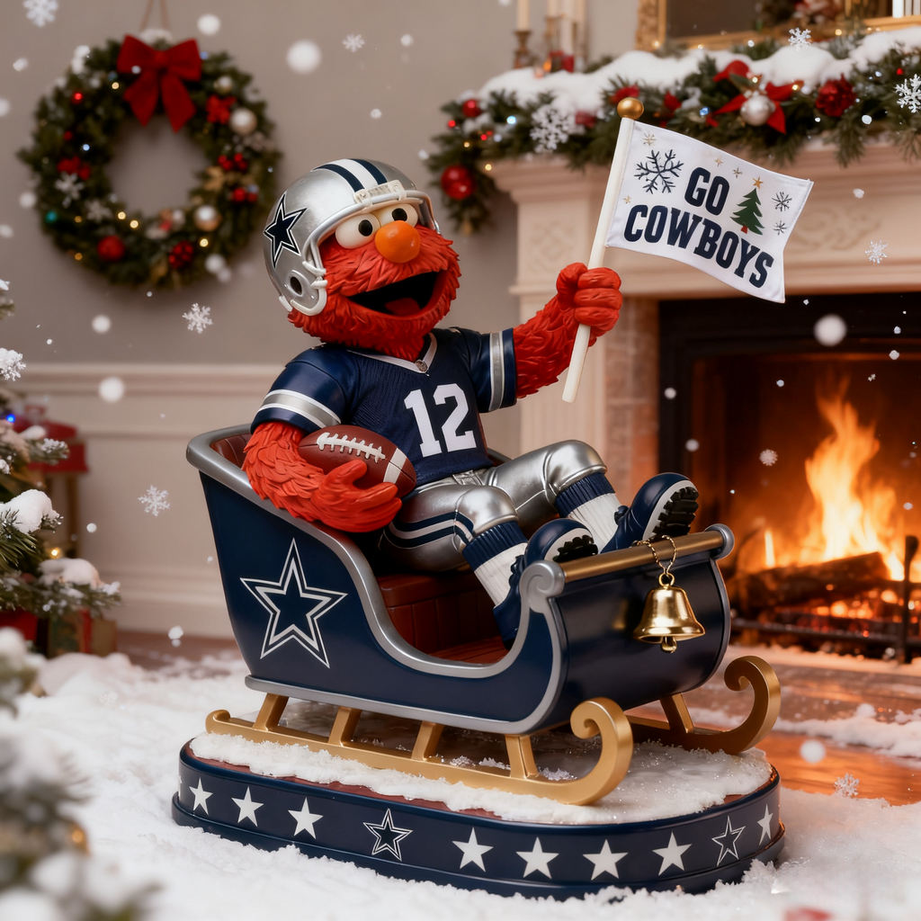 Sesame Street Elmo Holiday Sleigh Collectible Statues