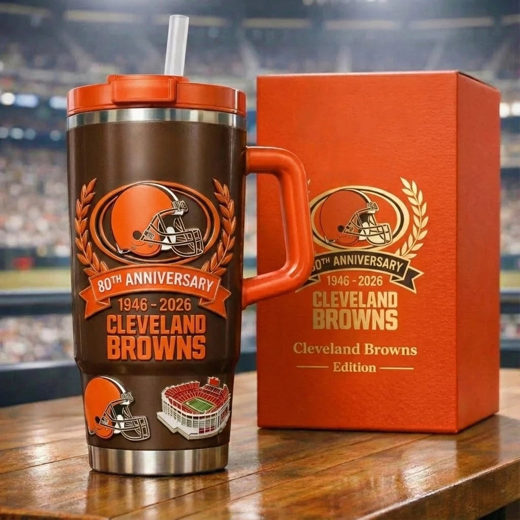 Limited Edition: Cleveland Browns 80th Anniversary Tumbler (1946-2026)