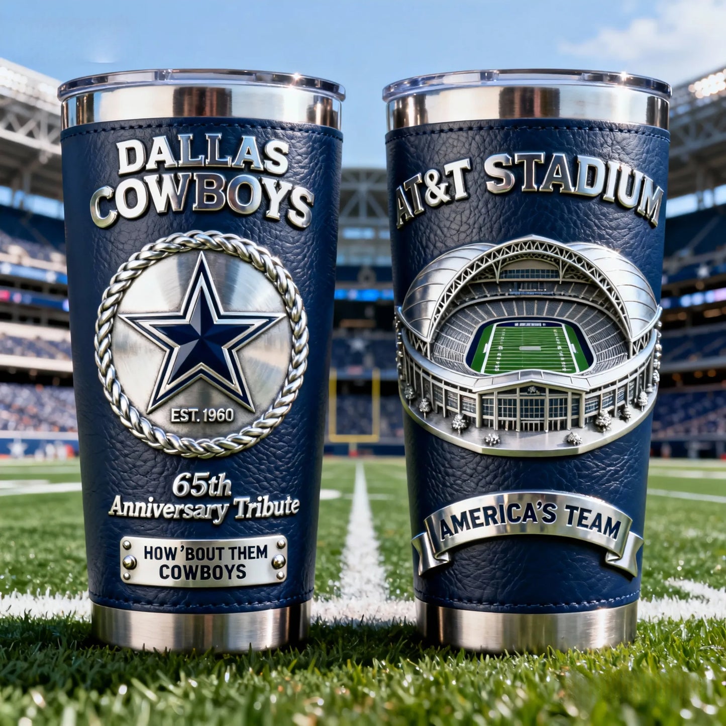 Dallas Cowboys 65th Anniversary Tribute Tumbler-AT&T Stadium Edition