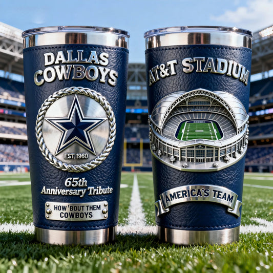 Dallas Cowboys 65th Anniversary Tribute Tumbler-AT&T Stadium Edition