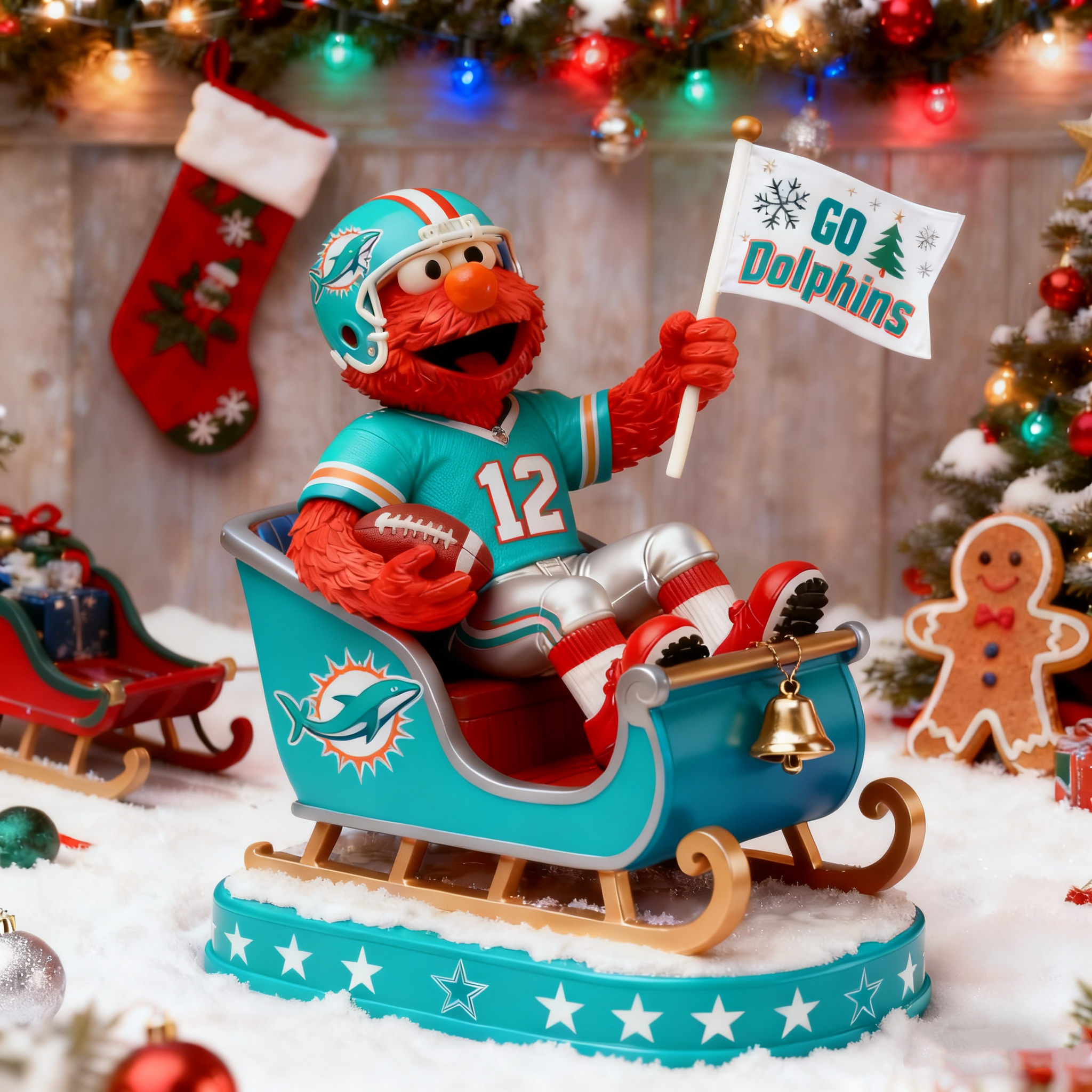 Sesame Street Elmo Holiday Sleigh Collectible Statues