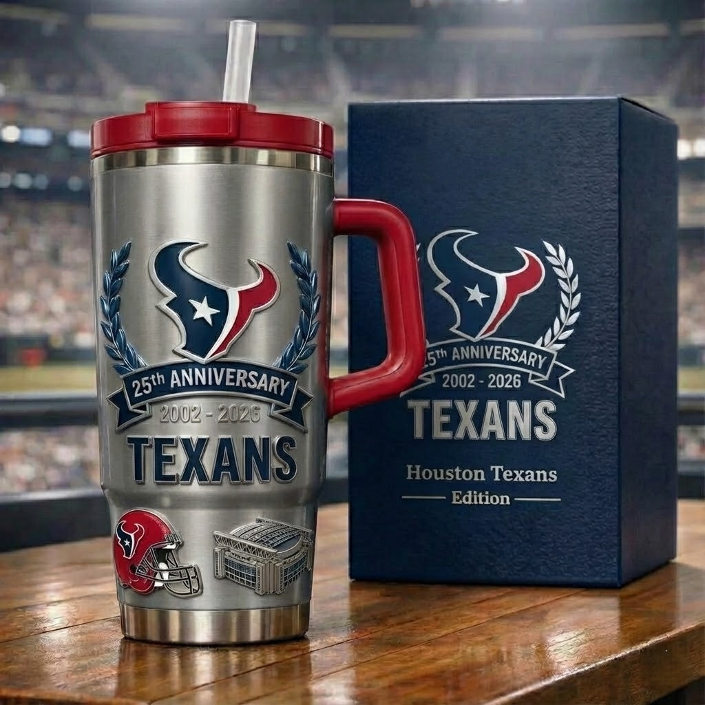 Houston Texans 25th Season "Silver Jubilee" Edition Tumbler (2002-2026) 🏆